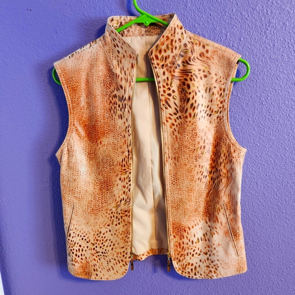 St. John Leather Vest